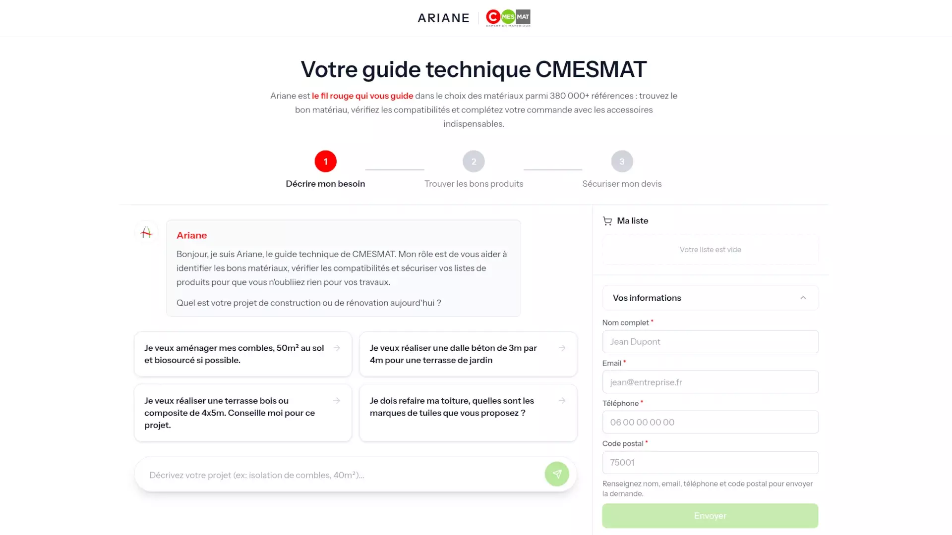 Ariane : l'agent IA qui guide l'achat de matériaux dans un catalogue de 380 000 références